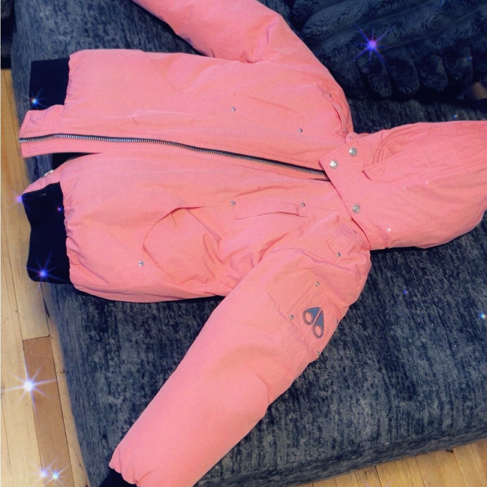 Moose Knuckles Kids Pink Puffer Jacket